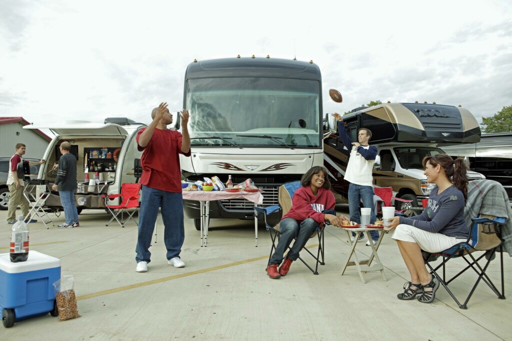 RVs at a Tailgate